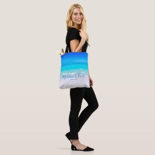 Tote Bag Blue Ocean Sand Beach Scene Business