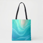 Tote Bag Blue Ocean Serenity Waves Abstrait Design (Devant)