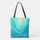 Tote Bag Blue Ocean Serenity Waves Abstrait Design (Dos)