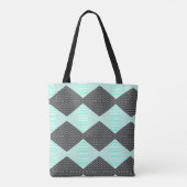 Tote Bag Blue Pattern Shoulder Bag (Dos)