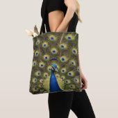 Tote Bag Blue Peacock (De près)