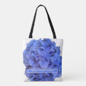 Tote Bag Blue periwinkel élégantes hydrangées florales (Dos)