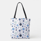 Tote Bag Blue polka dot baby shower (Dos)
