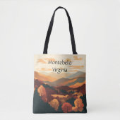 Tote Bag Blue Ridge Mountains, Montebello personnalisable (Devant)