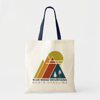 Tote Bag Blue Ridge Mountains Vintage Sunset Souvenir 60s