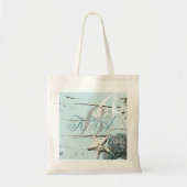 Tote Bag BLue Seashells Beach Mariage (Devant)