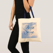 Tote Bag Blue Sky Inspirational Lever et brillant Verse de (Devant (produit))