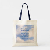 Tote Bag Blue Sky Inspirational Lever et brillant Verse de (Dos)