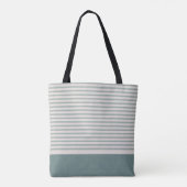 Tote Bag Blue Stripes Custom Farmer's Market (Dos)