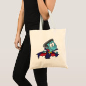 Tote Bag Blue Vampire Boy with Cape Cute Dracula (Devant (produit))