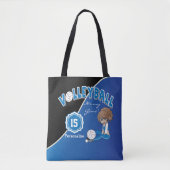 Tote Bag Blue Volleyball Diva Girl (Devant)