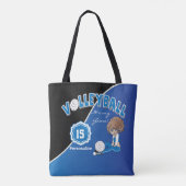 Tote Bag Blue Volleyball Diva Girl (Dos)