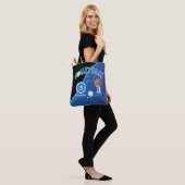 Tote Bag Blue Volleyball Diva Girl (Sur le modèle)