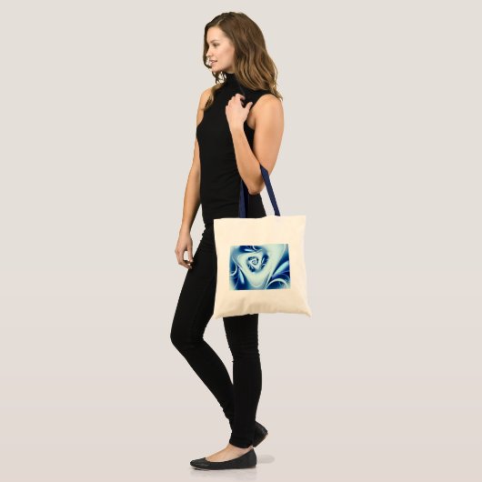 Tote Bag Blue Water Fine Fractal Art (Devant (modèle))