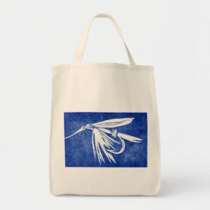 Tote Bag "Blue Wet Fly" Truite Wet Fly Épicerie Fourre-tout