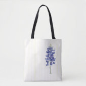 Tote Bag Bluebonnet, Bleu, Violet, Fleur sauvage (Devant)