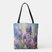 Tote Bag Bluebonnets Art Floral Abstrait (Dos)