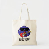 Tote Bag Blues Berry Funky Fruit Pun (Devant)