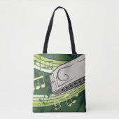 Tote Bag Blues et musique folklorique à l'harmonica (Devant)