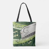 Tote Bag Blues et musique folklorique à l'harmonica (Dos)