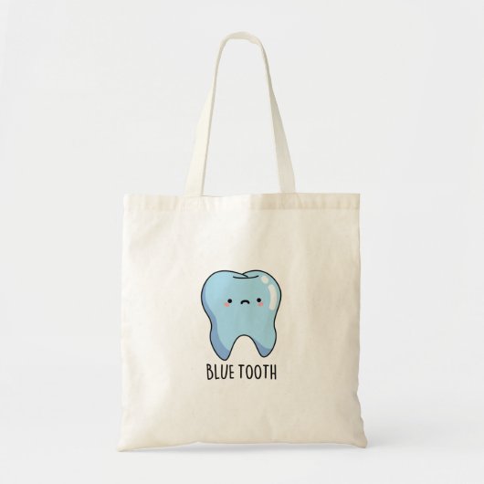 Tote Bag Bluetoot Drôle Technique Pun de dent bleue (Devant)