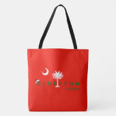 Tote Bag Bluffton État d'esprit Noël Vacances Rouge Vert (Devant)