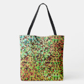 Tote Bag Blurred green and small squares or tiles (Dos)