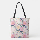 Tote Bag Blush & Bloom Rose Floral Chic Élégant (Dos)