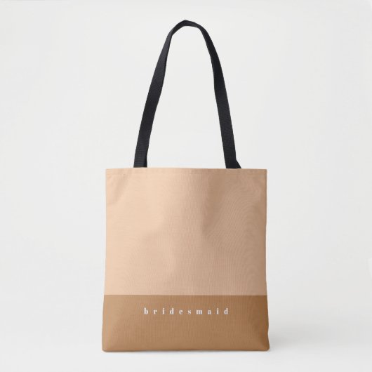 Tote Bag Blush Color Block Personnalisé (Devant)