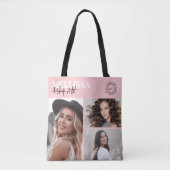 Tote Bag Blush Pink Logo Photo Makeup (Devant)