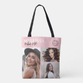 Tote Bag Blush Pink Logo Photo Makeup (Dos)