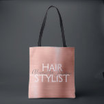 Tote Bag Blush Pink - Rose Gold Foil Hair Styliste Fournitu<br><div class="desc">Blush Pink - Rose Gold Foil Hair Styliste fournitures de beauté sac pour ciseaux,  shampooing ou autres fournitures de salon. Le nom et la profession du contact commercial peuvent être changés pour être utilisés pour n'importe quel type d'entreprise. Veuillez contacter le concepteur pour obtenir d'autres articles correspondants.</div>