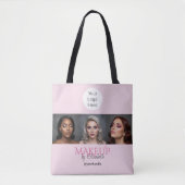 Tote Bag Blush Pink Script Logo Photo Makeup Studio (Devant)