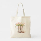 Tote Bag Blush Pink Tulip Flowers (Dos)