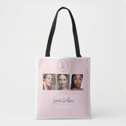 Tote Bag Blush Rose Coiffure, Maquillage & Studio de Beauté (Devant)