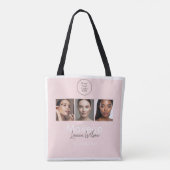 Tote Bag Blush Rose Coiffure, Maquillage & Studio de Beauté (Dos)