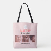 Tote Bag Blush Rose Script 3 Maquillage Photo (Dos)