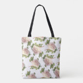 Tote Bag Blushing Ivory Peach Rose (Dos)