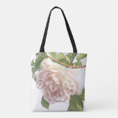 Tote Bag Blushing Ivory Peach Rose (Dos)