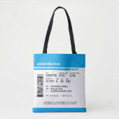 Tote Bag Boarding Pass (blue) (Devant)
