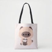 Tote Bag Boba Siamese Chat (Devant)