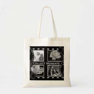 Tote Bag Bobine de film noir et blanc Photo personnalisée