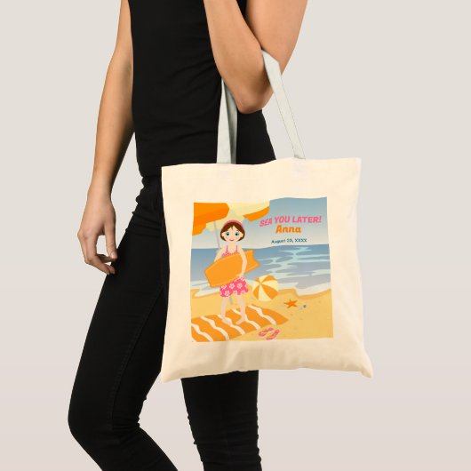 Tote Bag Boboard fille fun plage fête d'anniversaire (Devant (produit))