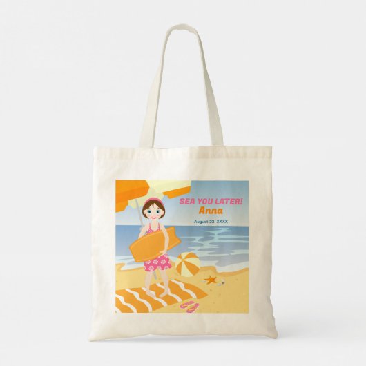 Tote Bag Boboard fille fun plage fête d'anniversaire (Dos)
