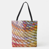 Tote Bag Bohème Psychédélique Colorée Vagues Art Abstrait (Devant)
