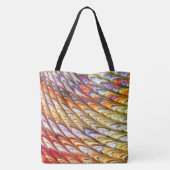 Tote Bag Bohème Psychédélique Colorée Vagues Art Abstrait (Dos)