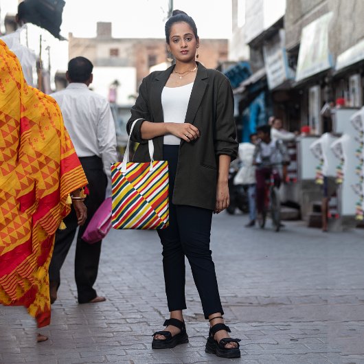 Tote Bag Bohème rayé