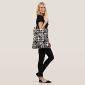 Tote Bag Bohemian Noir Gris (Sur le modèle)