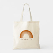 Tote Bag Boho Abstrait les années 70 Rainbow Terracotta Per (Dos)