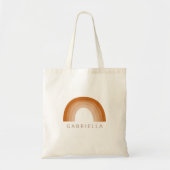 Tote Bag Boho Abstrait les années 70 Rainbow Terracotta Per (Devant)
